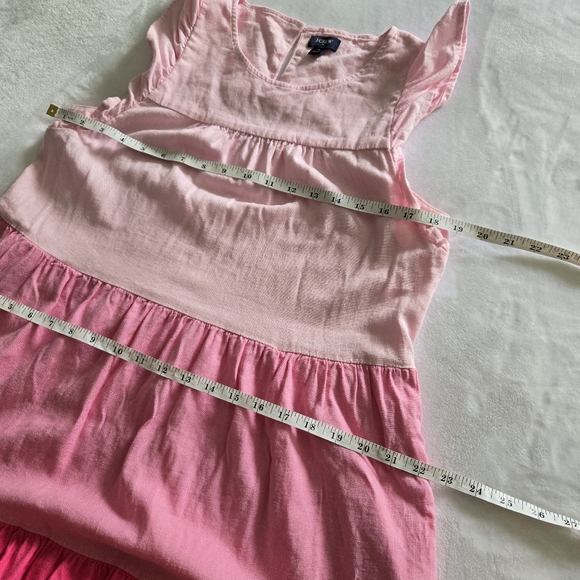 J. Crew Linen Dress Blend Pink Tiered Loose Fit Swing 4 - Picture 13 of 13